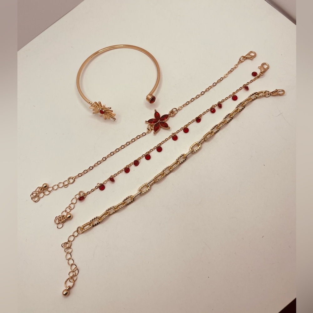 Set bracelet for women imitation diamond 4 pieces